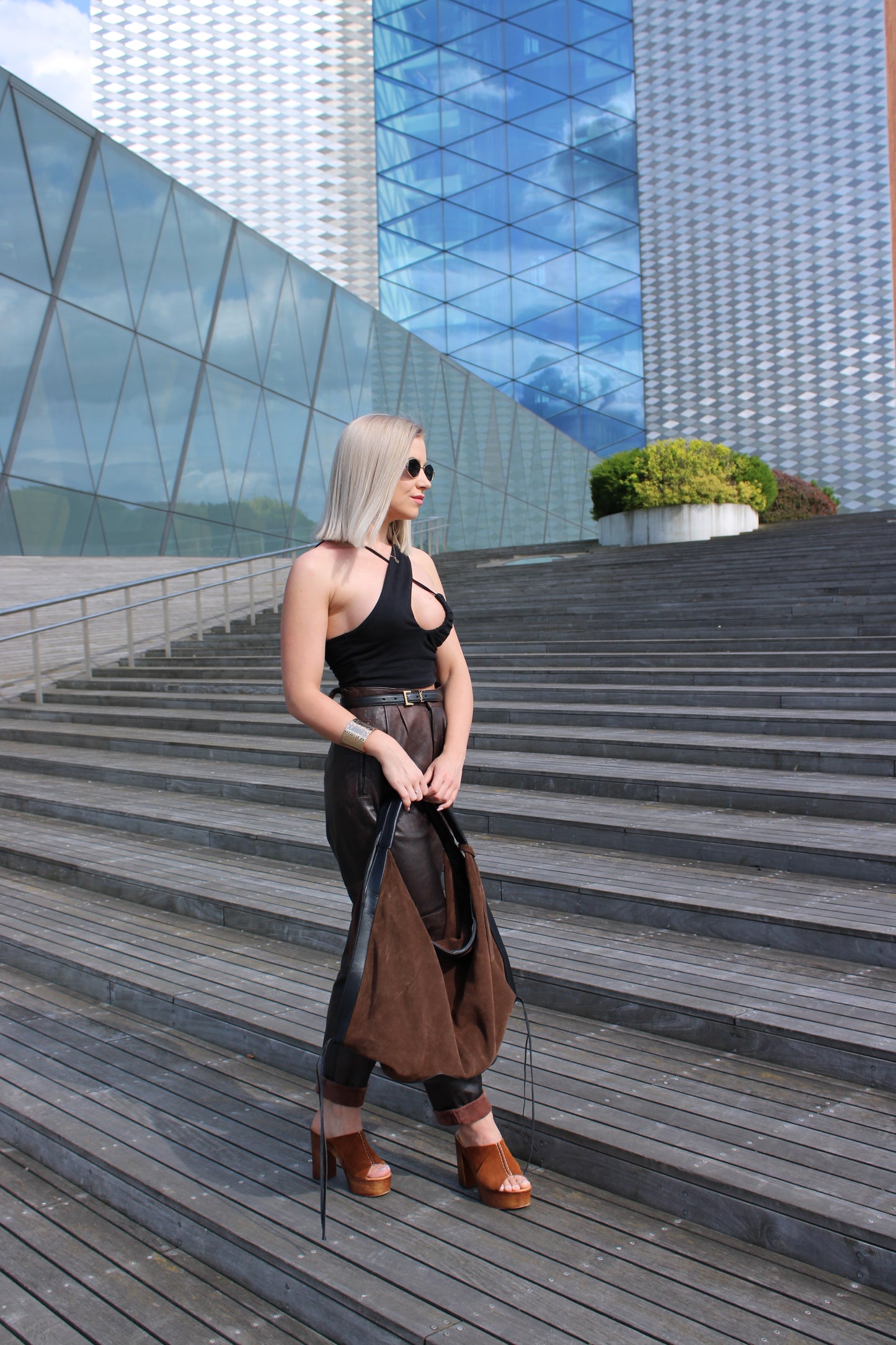 Afetiria Brown Suede Handbag