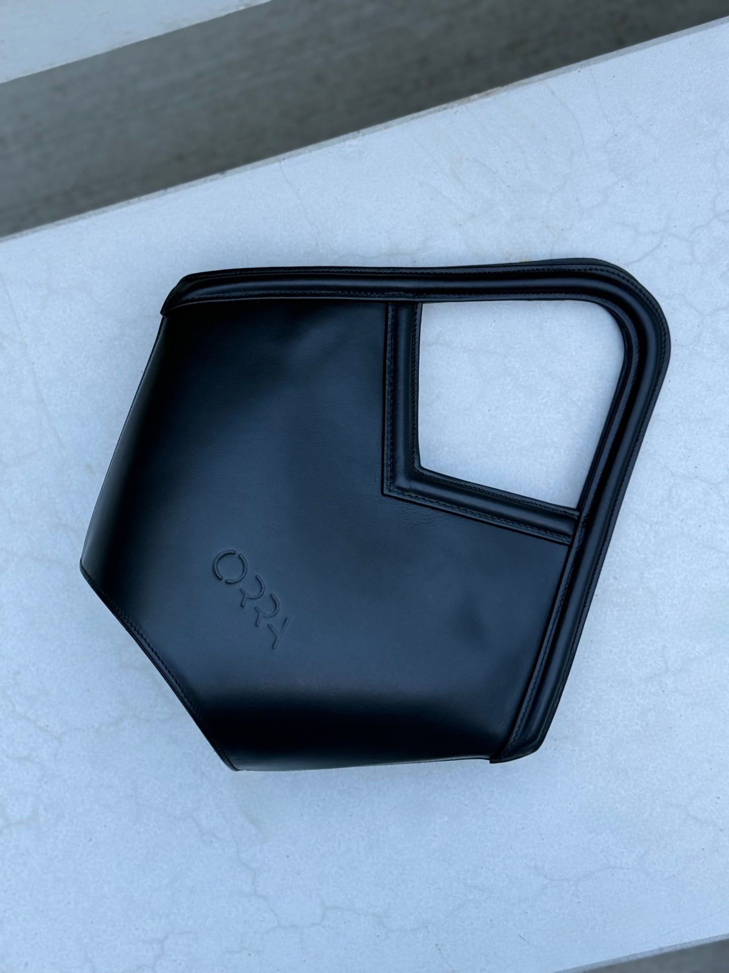 Amalia Black Leather Handbag