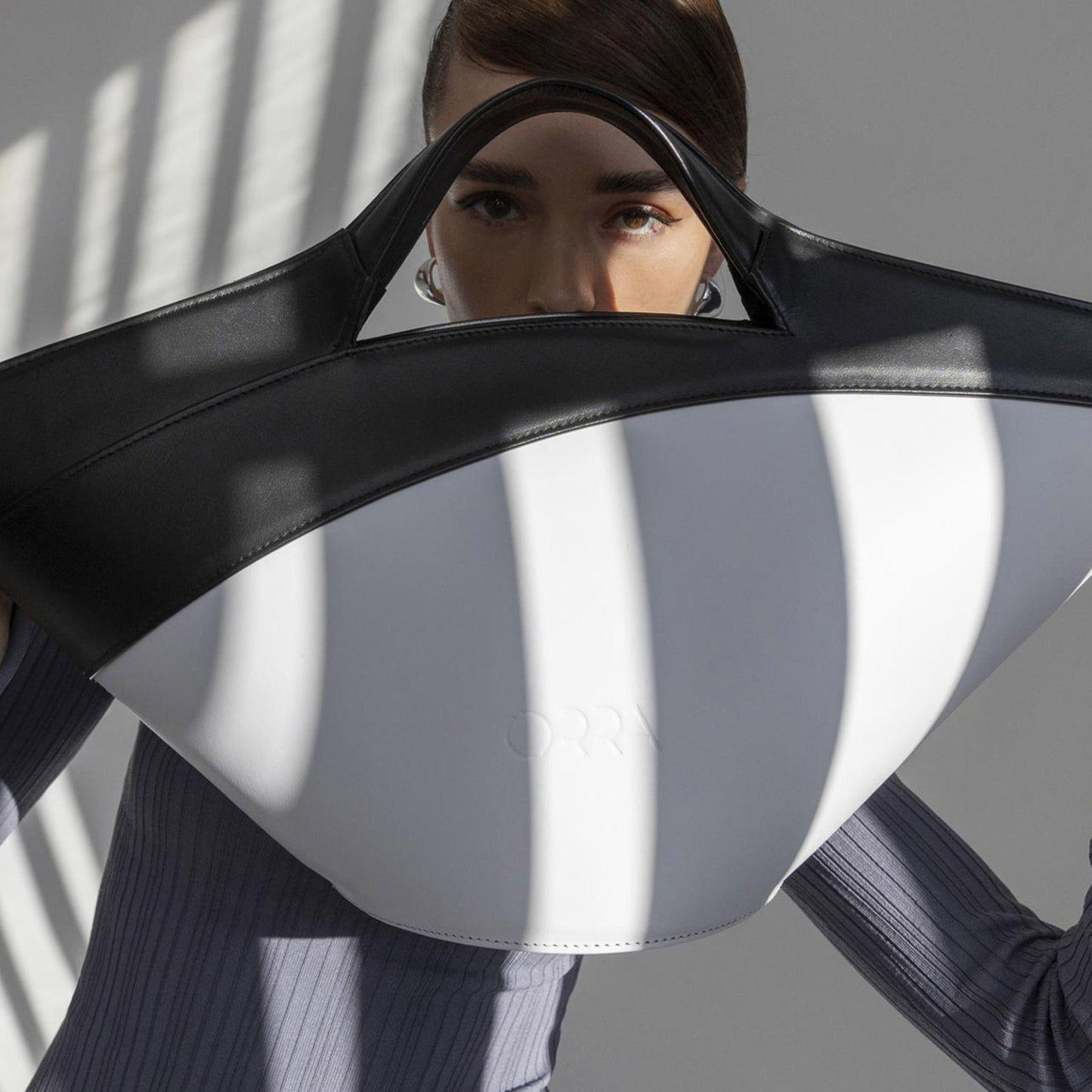 Andromachi White Leather Handbag