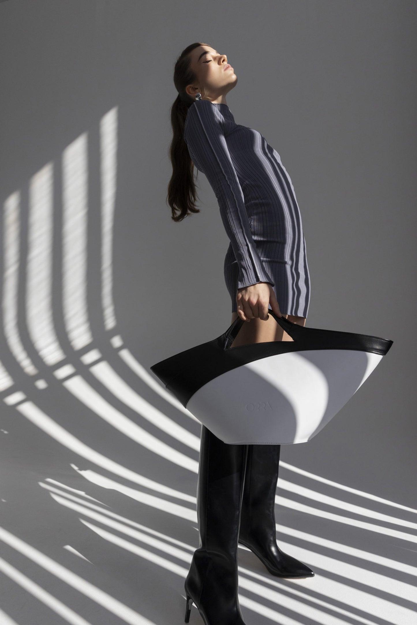 Andromachi White Leather Handbag