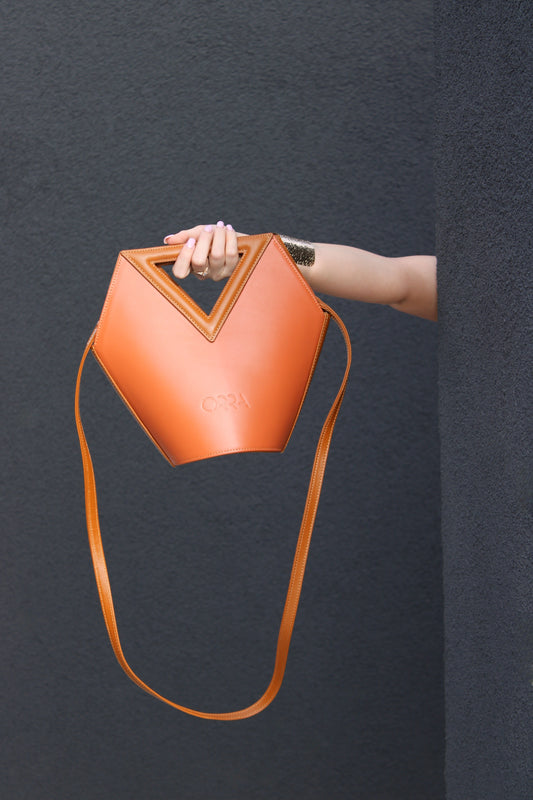 Antonia Terracotta Leather Handbag
