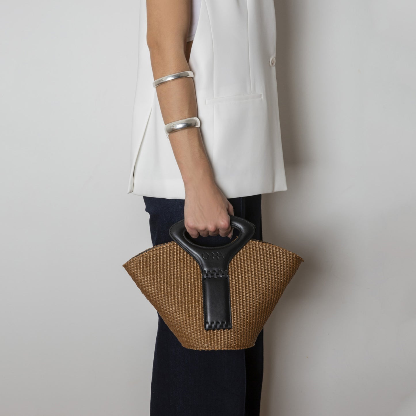 Ottilie Raffia Brown Handbag