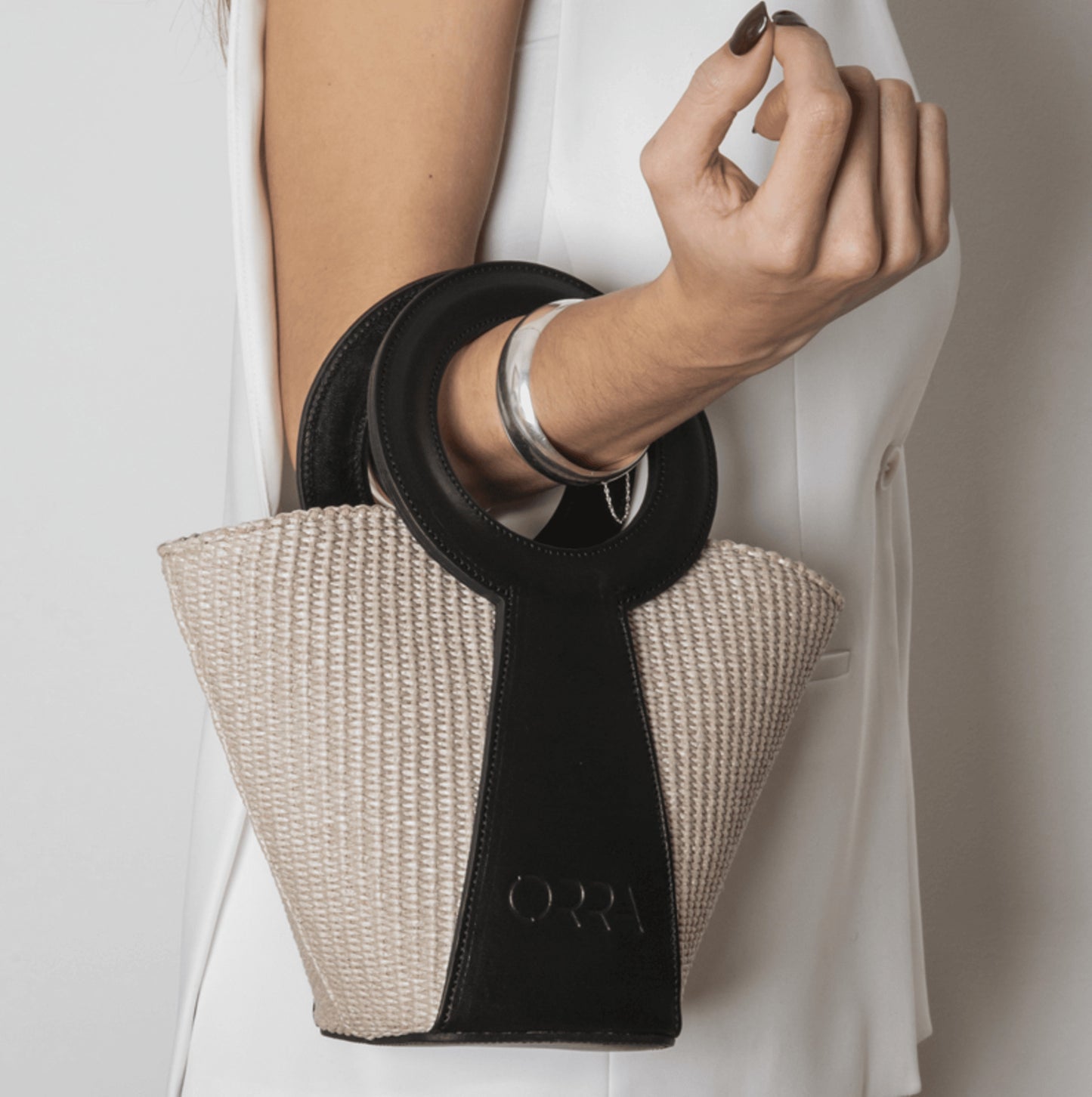 Anastilosis Raffia Beige Handbag