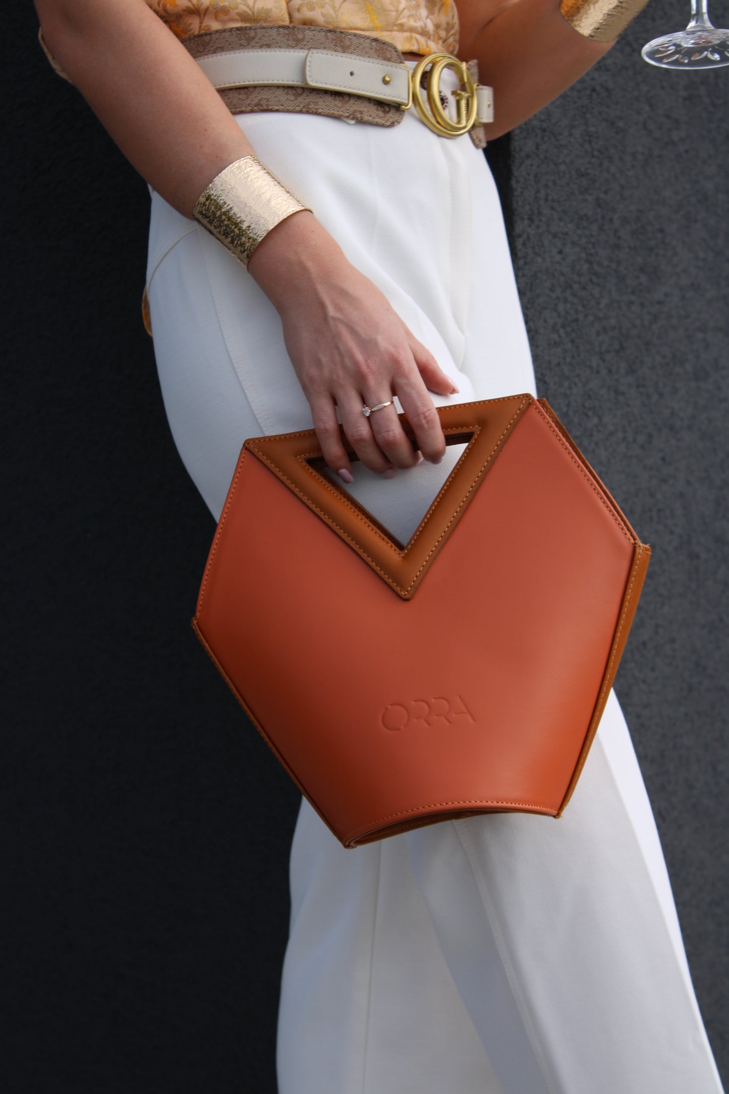 Antonia Terracotta Leather Handbag