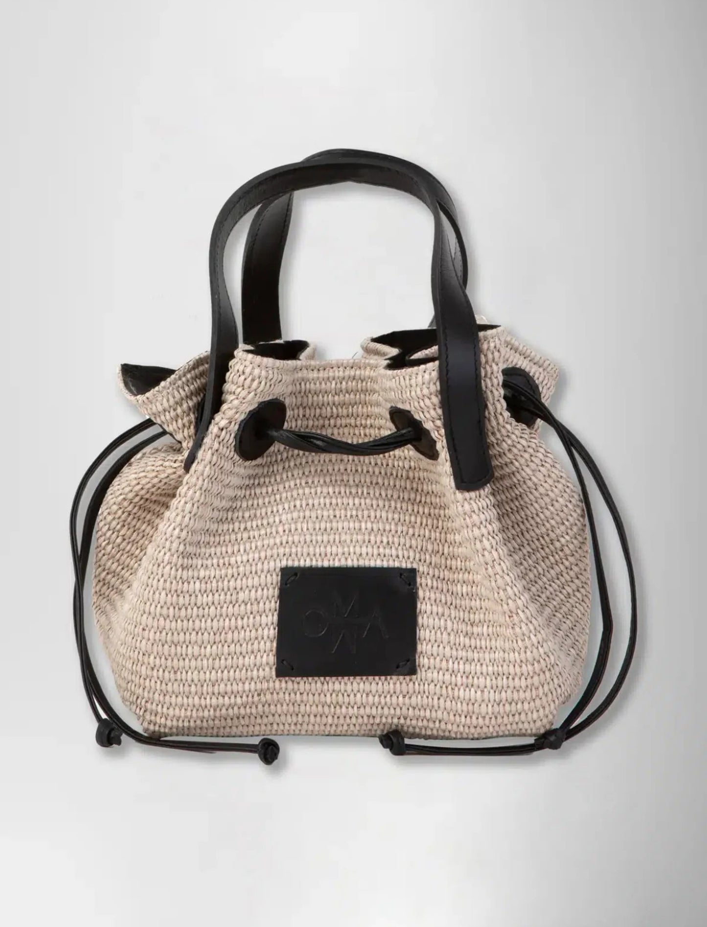Apokopi Raffia Beige Handbag