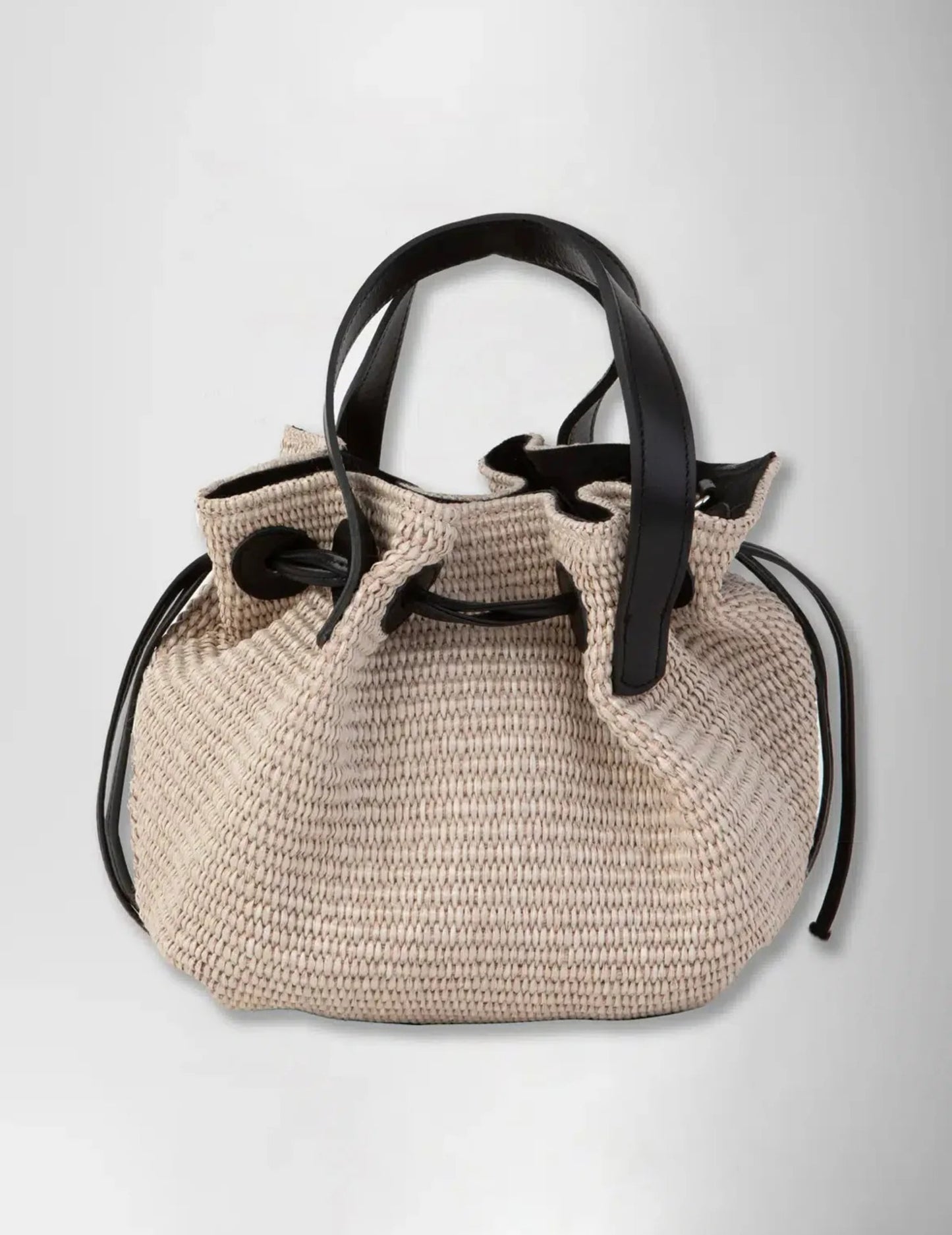 Apokopi Raffia Beige Handbag