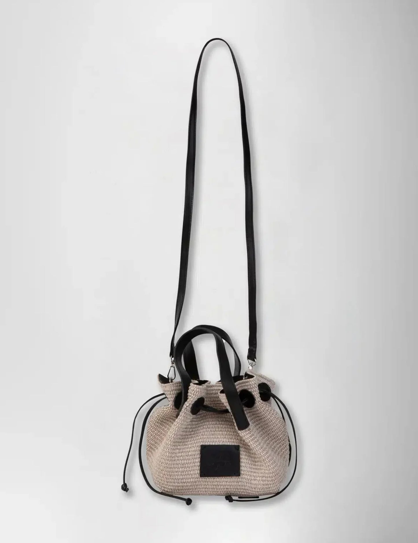 Apokopi Raffia Beige Handbag