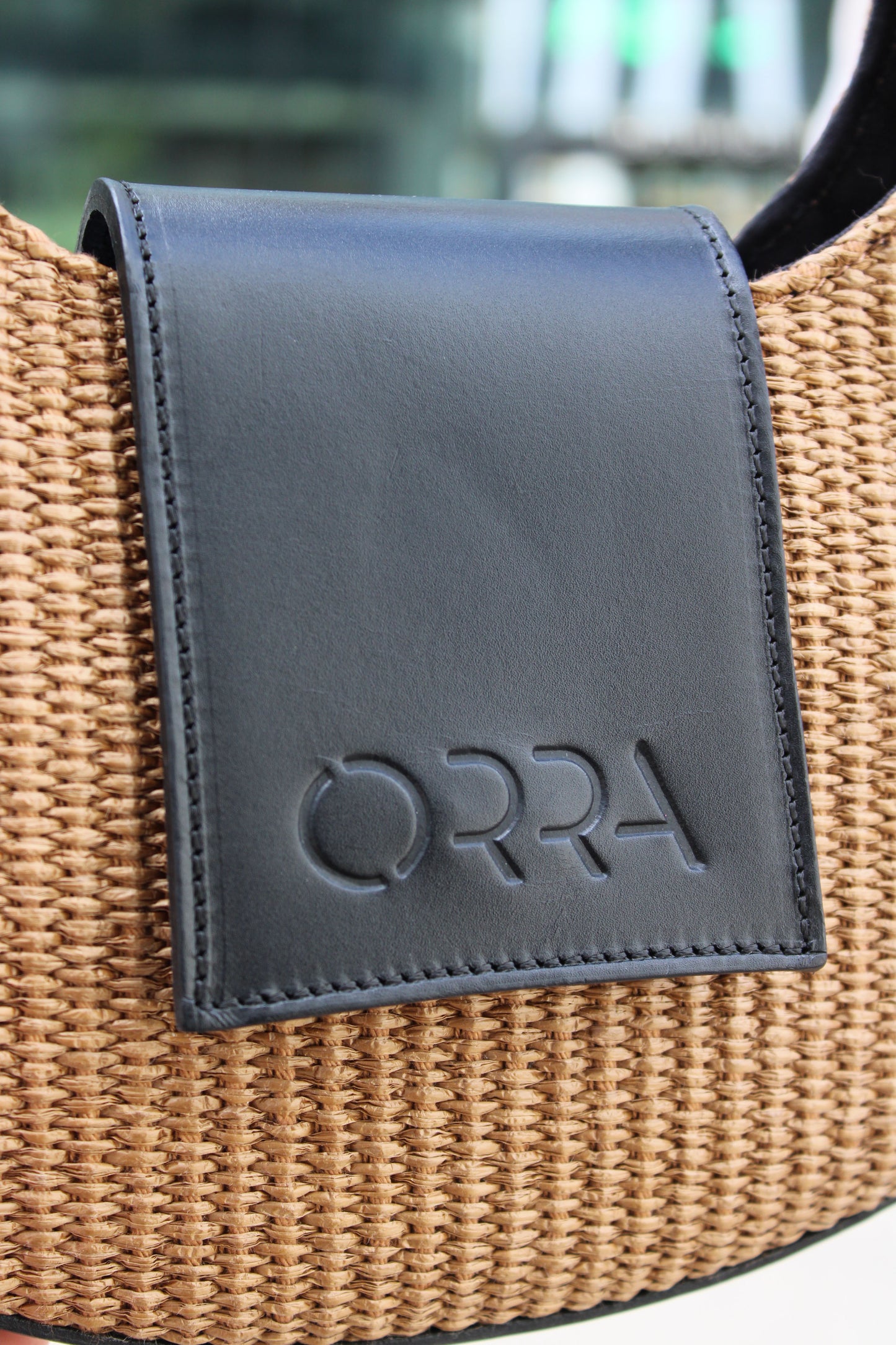 Apopsis Raffia Brown Handbag