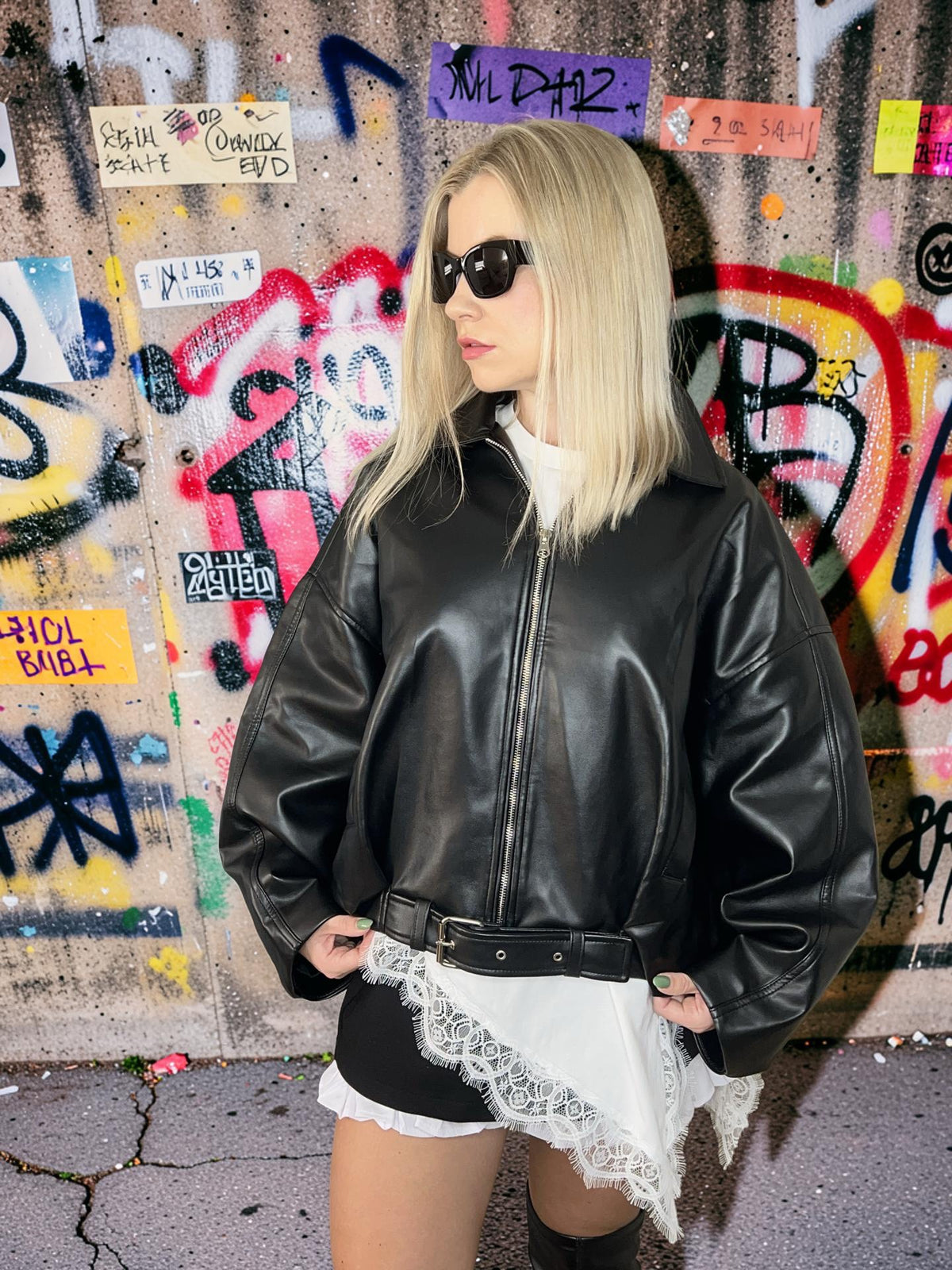 Black Eco Leather Jacket