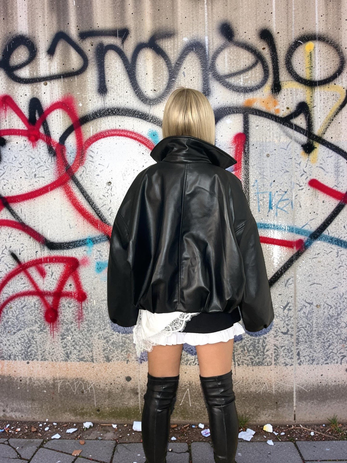 Black Eco Leather Jacket