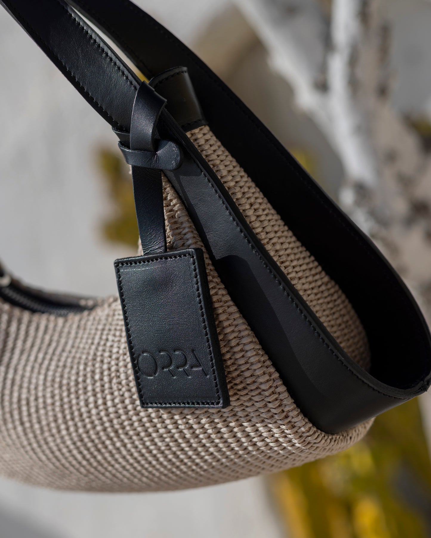 Juliana Raffia Beige Handbag