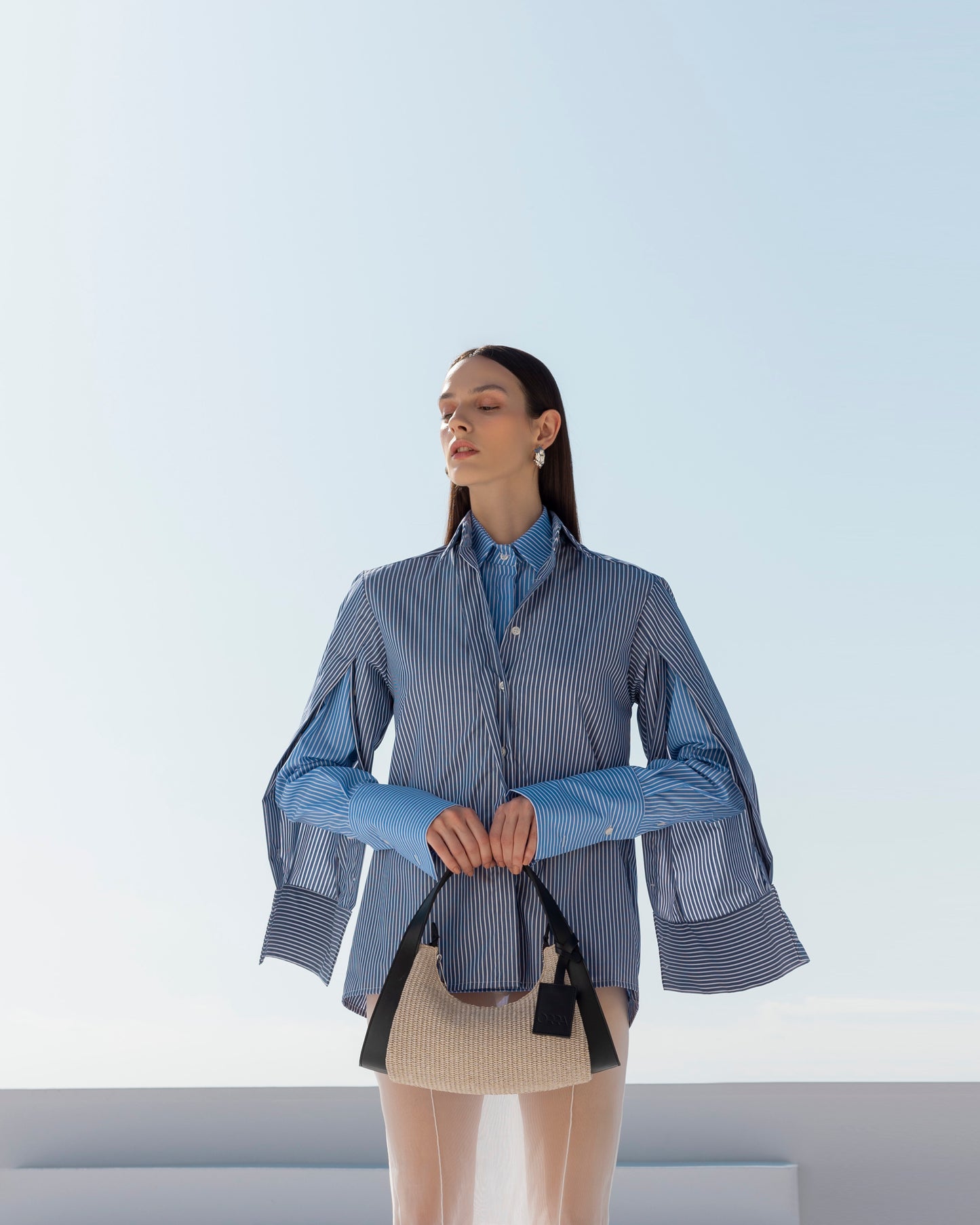 Juliana Raffia Beige Handbag