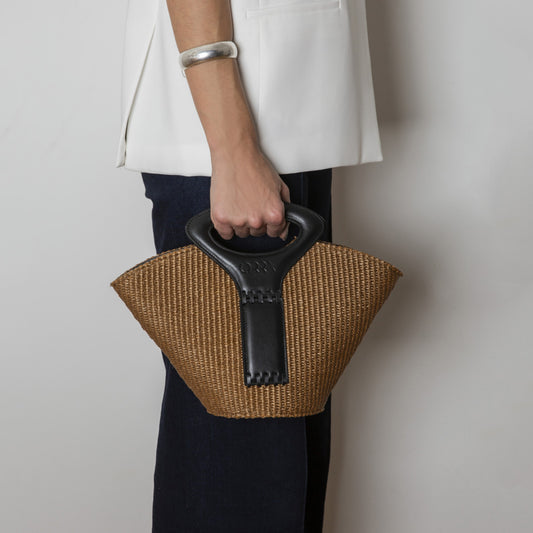 Ottilie Raffia Brown Handbag