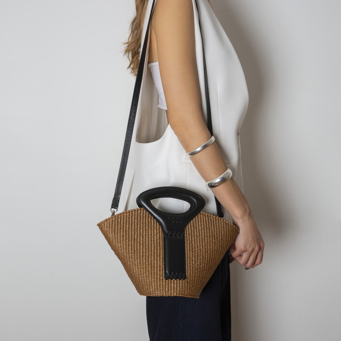 Ottilie Raffia Brown Handbag