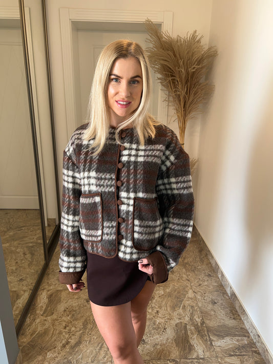 Brown Plaid Jacket