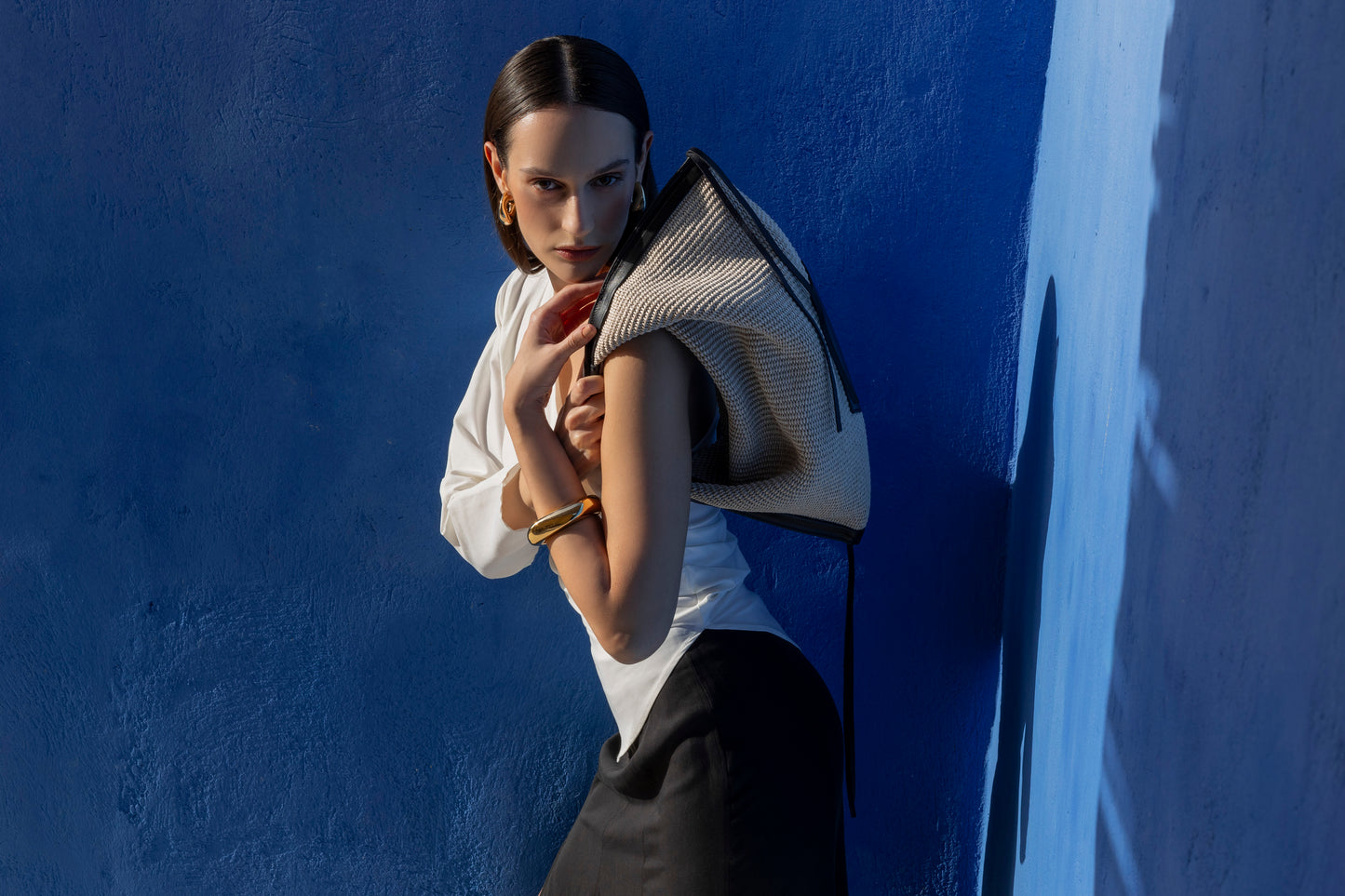 Seraphine Raffia Beige Handbag